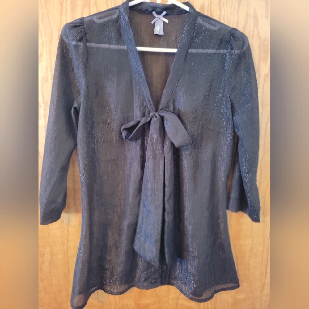 Black sheer blouse